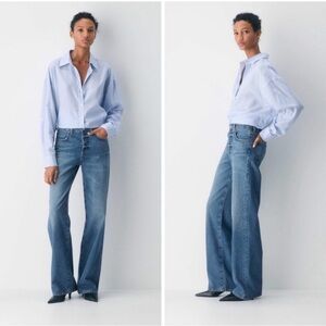 Citizens of Humanity Annina Trouser High-Rise Wide-Leg Jeans in Blue Rose 30